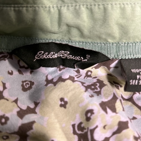 EDDIE BAUER MEDIUM GREEN BUTTON FRONT SHIRT - Picture 7 of 8